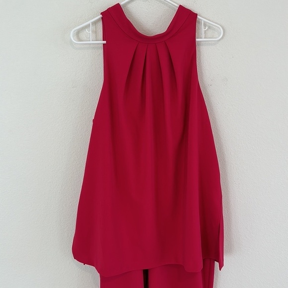 Adrianna Papell Pink Knit Crepe Jumpsuit - Picture 3 of 10